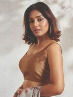 SALWAR STUDIO Taffeta Silk Sleeveless Saree Blouse - Image 3