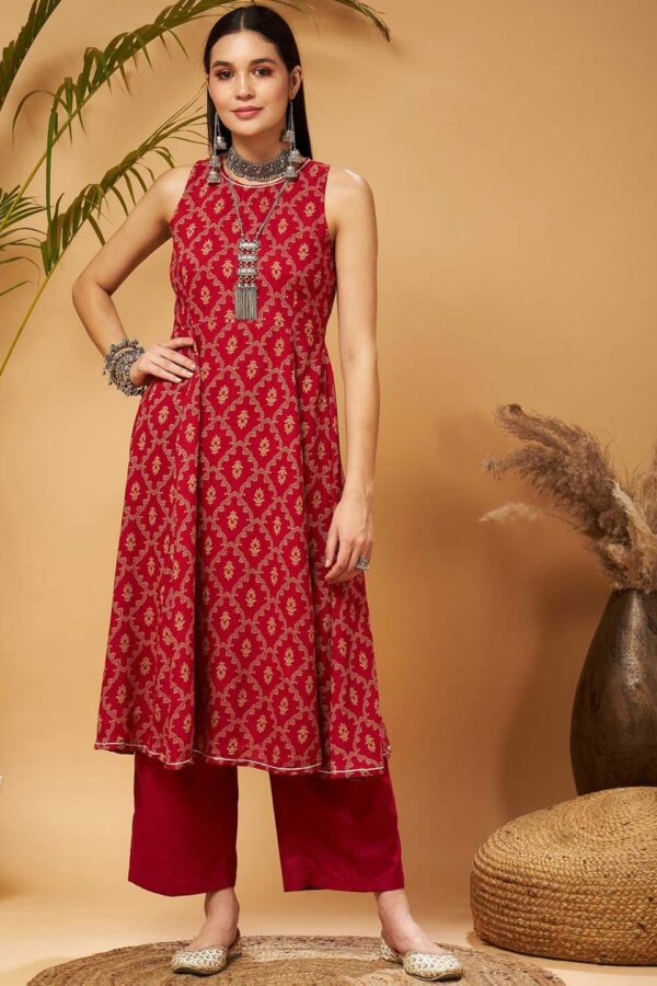 Shae by SASSAFRAS Ethnic Motifs Printed A-Line Kurta