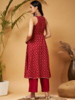 Shae by SASSAFRAS Ethnic Motifs Printed A-Line Kurta - Image 4
