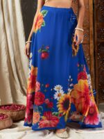 Shae by SASSAFRAS Floral Printed Flared Maxi Skirt