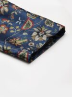 Shae by SASSAFRAS Women Navy Blue Floral Printed Tapered Fit Trousers - Image 7