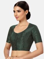 Studio Shringaar Striped Silk Saree Blouse - Image 3