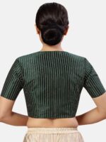 Studio Shringaar Striped Silk Saree Blouse - Image 4