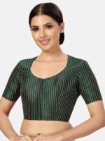 Studio Shringaar Striped Silk Saree Blouse - Image 5