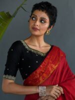 Suta Ethnic Motifs Embroidered Saree Blouse