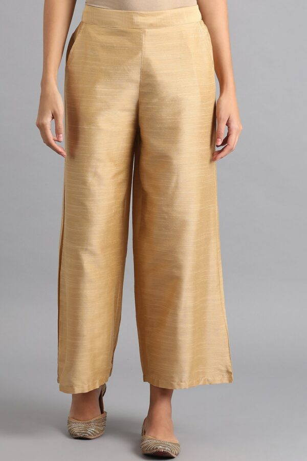 W Women Gold-Toned Trousers