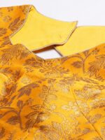 flaher Ethnic Motifs Woven Design Zari Sweetheart Neck Padded Saree Blouse - Image 2