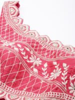 flaher Women Embroidered Silk Readymade Padded Saree Blouse - Image 2