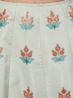 AKS Printed Silk Ready to Wear Lehenga & Blouse With Dupatta - Image 3