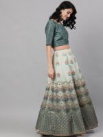 AKS Printed Silk Ready to Wear Lehenga & Blouse With Dupatta - Image 5