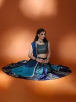 AKS Woven Design Ready To Wear Lehenga & Blouse With Dupatta - Image 8