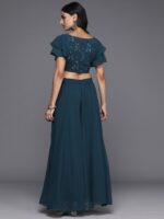 Libas Embroidered Sequinned Ready to Wear Lehenga & Choli - Image 4