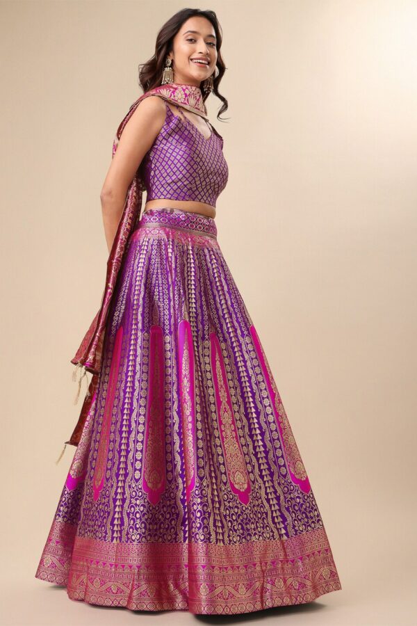 PURVAJA Ready to Wear Lehenga & Unstitched Blouse With Dupatta