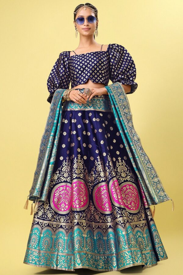 PURVAJA Ready to Wear Lehenga & Unstitched Blouse With Dupatta