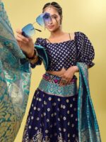 PURVAJA Ready to Wear Lehenga & Unstitched Blouse With Dupatta - Image 2