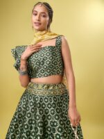 PURVAJA Ready to Wear Lehenga & Unstitched Blouse With Dupatta - Image 2