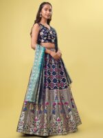 PURVAJA Ready to Wear Lehenga & Unstitched Blouse With Dupatta - Image 5