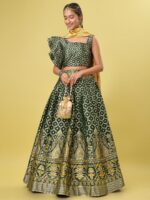 PURVAJA Ready to Wear Lehenga & Unstitched Blouse With Dupatta - Image 7
