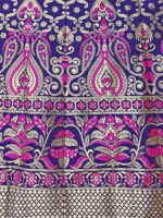 PURVAJA Woven Design One Shoulder Ready to Wear Lehenga & Unstitched Blouse With Dupatta - Image 3