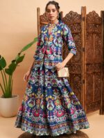 Shae by SASSAFRAS Floral Printed Blazer With Skirt Co-Ords - Image 6