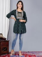 SkyaSia Ethnic Motifs Printed Empire Kurti