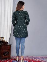 SkyaSia Ethnic Motifs Printed Empire Kurti - Image 5