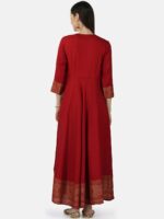 SkyaSia Ethnic Motifs Printed Maxi Ethnic Dress With Dupatta - Image 5