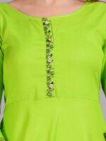 SkyaSia Floral Printed High-Low A-Line Ethnic Dress - Image 2