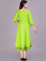 SkyaSia Floral Printed High-Low A-Line Ethnic Dress - Image 4