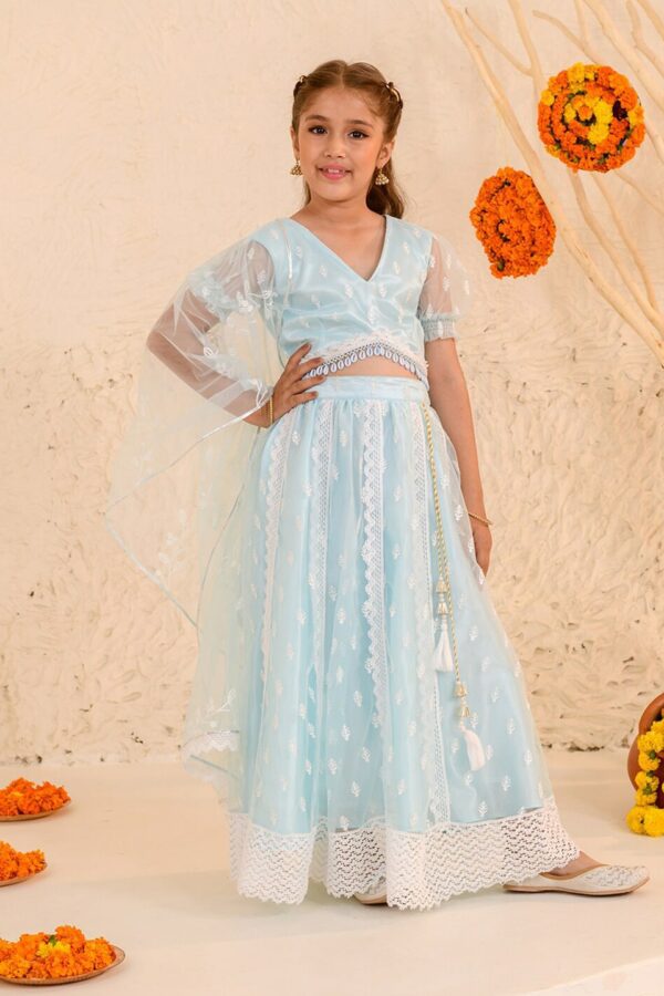 pspeaches Embroidered Thread Work Ready to Wear Lehenga & Blouse With Dupatta