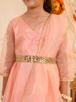 pspeaches Girls Floral Embroidered Regular Kurta with Sharara & With Dupatta - Image 2