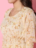 Aditi Wasan Abstract Printed Smocked Fit & Flare Dress - Image 2