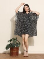 Aditi Wasan Floral Printed Kimono Sleeves Kaftan Dress