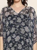 Aditi Wasan Floral Printed Kimono Sleeves Kaftan Dress - Image 2
