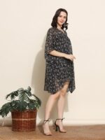 Aditi Wasan Floral Printed Kimono Sleeves Kaftan Dress - Image 3