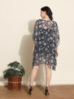 Aditi Wasan Floral Printed Kimono Sleeves Kaftan Dress - Image 5