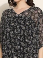 Aditi Wasan Floral Printed Kimono Sleeves Kaftan Dress - Image 6
