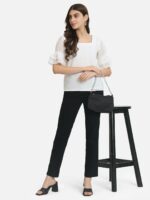 BAESD Self Design Square Neck Bell Sleeves Top - Image 7