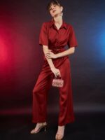 DressBerry Crop Shirt With Flared Trousers Co-Ords - Image 5