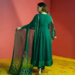 Emerald Green Georgette Suit Set - Image 4