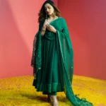 Emerald Green Georgette Suit Set - Image 5