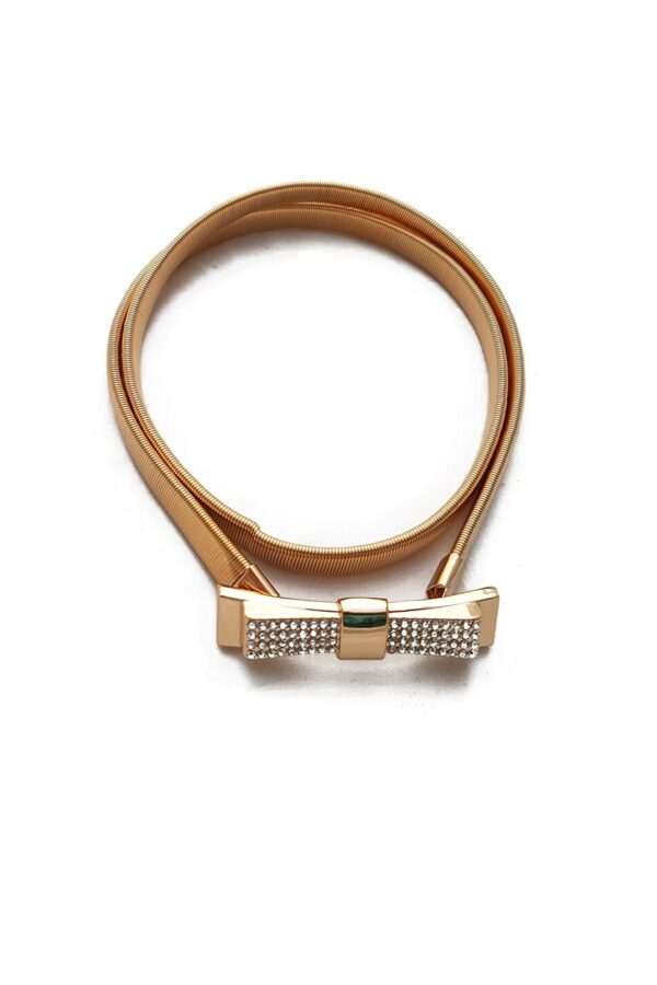 JENNA Women Embellished BowCrystal Belt