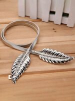 JENNA Women Silver Leaf Belt