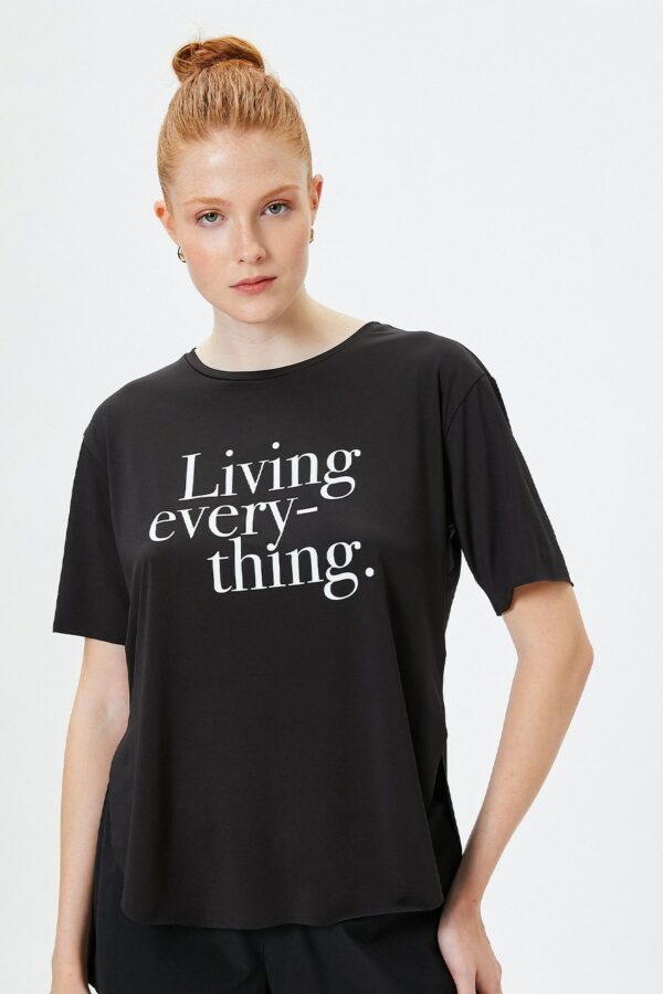Koton Typography Printed Round Neck T-shirt