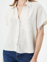 Koton Women Beige Shirt - Image 2