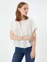 Koton Women Beige Shirt - Image 6