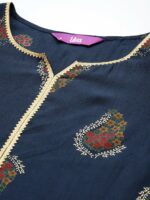 Libas Women Paisley Printed Regular Gotta Patti Kurta with Palazzos & With Dupatta - Image 2
