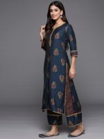 Libas Women Paisley Printed Regular Gotta Patti Kurta with Palazzos & With Dupatta - Image 6