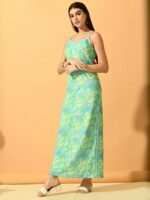 Myshka Abstract Printed Maxi Dress - Image 4