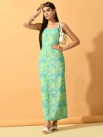 Myshka Abstract Printed Maxi Dress - Image 7